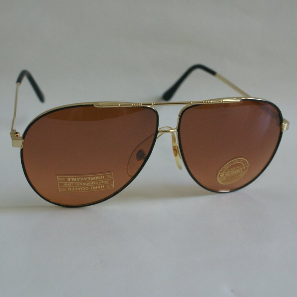 NWT TruVintage DoubleBridge Goldenmax Aviator w/hydrophobic lens tech sunglasses